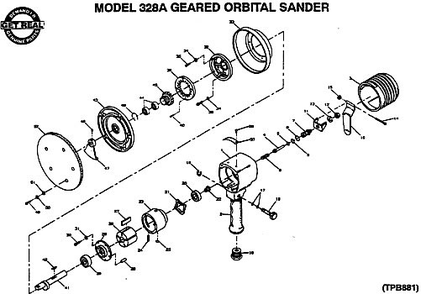 Part Location Diagram of 328B-825-8 Ingersoll Rand Pad 8"